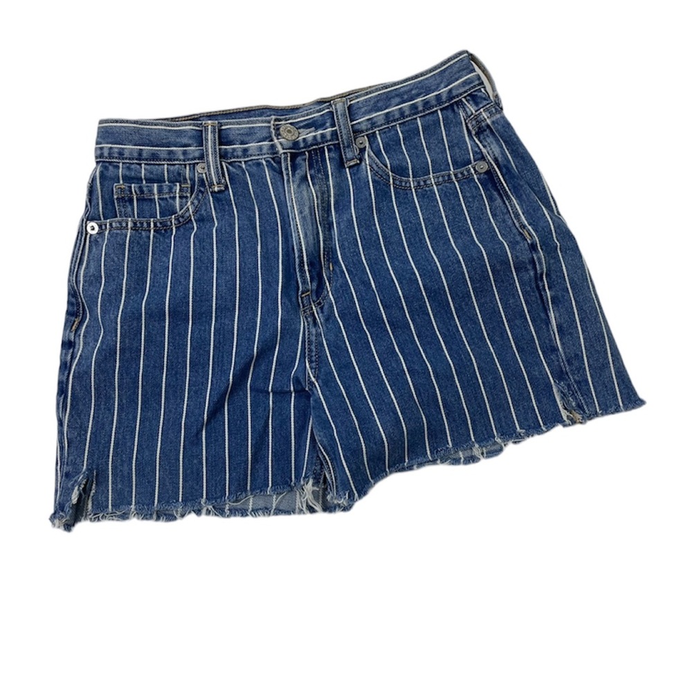 American Eagle Pinstripe Cutoff Shorts